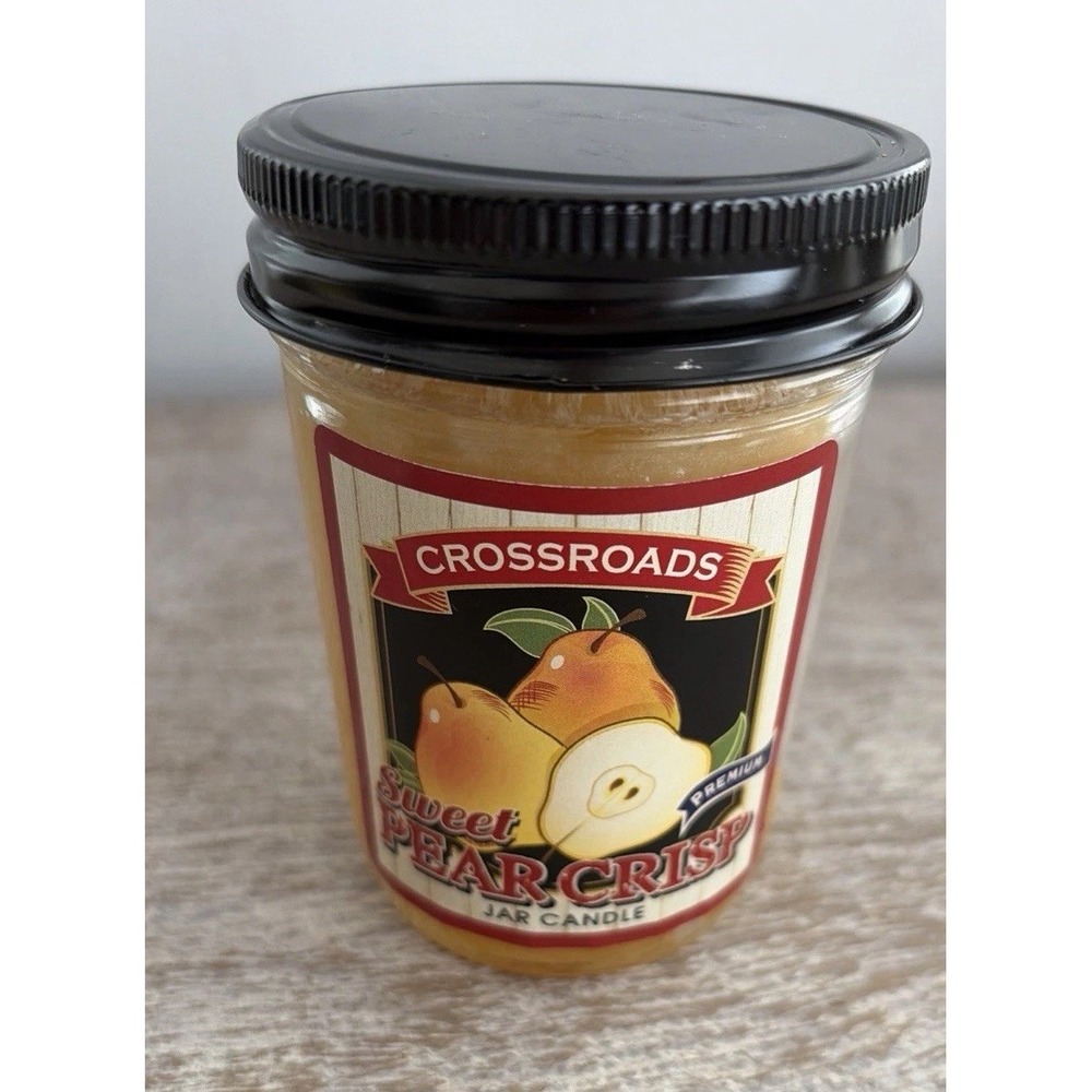 NEW Crossroads Premium Classic Candle Sweet Pear Crisp Jar Candle 6 oz